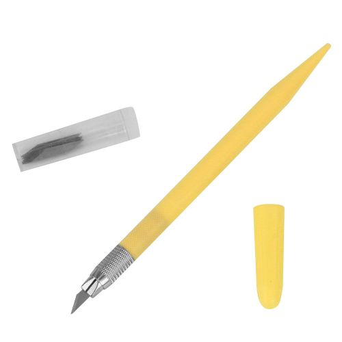Ensemble De 13 Stylos Et Lames De Sculpture, Couteau A Decouper Pour Une Decoupe Precise Des Sculptures (Jaune)