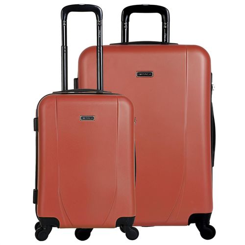 Ensemble De 2 Valises Trolley Abs  4 Roues Avec Cadenas Intgr. 2 Tailles: Small 55 Et Big 75. Dur Rigide Confortable Et Lger. Haute Qualit. Beau Design 71117