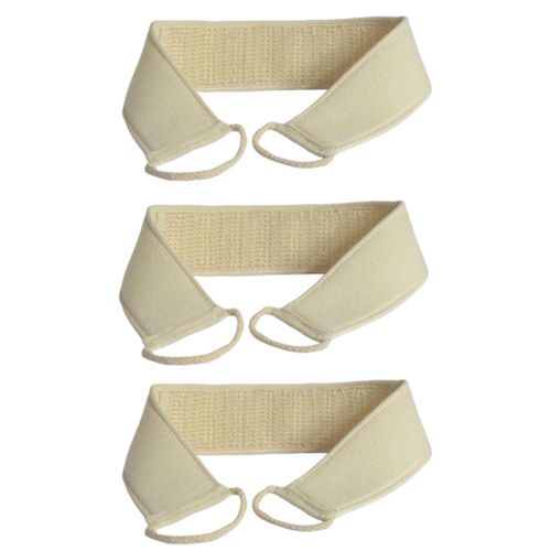 Ensemble De 3 Brosses De Bain Exfoliantes cologiques : Luffa Et Sangle Dorsale En Coton Pour Un Nettoyage Et Un Massage En Profondeur De La Peau.