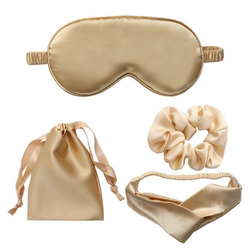 Ensemble De 4 Masques De Sommeil Soyeux Pour Un Confort Ultime Abricot