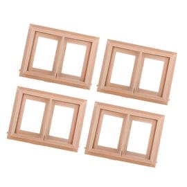 Meubles De Maison De Poupée En Bois Non Peint 1 12 échelle Modèle De Fenêtre 