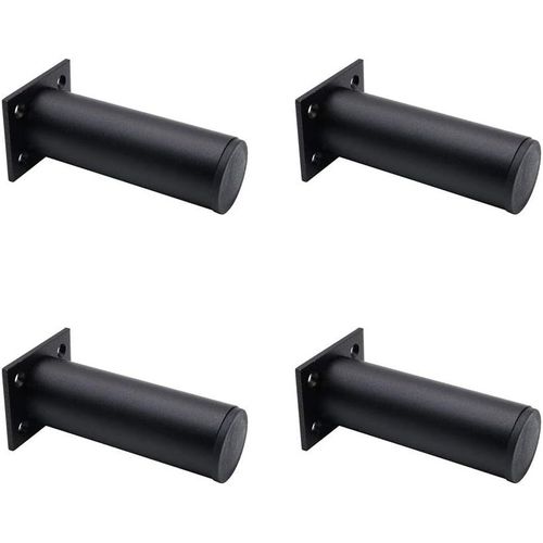 Ensemble De 4 Pieds De Meubles Rglables Noir Mat , En Alliage D'aluminium 38x120 Mm, Pieds De Meuble Tv Pour Table Basse D'armoire, Pied De Support Pour Canap De Meuble