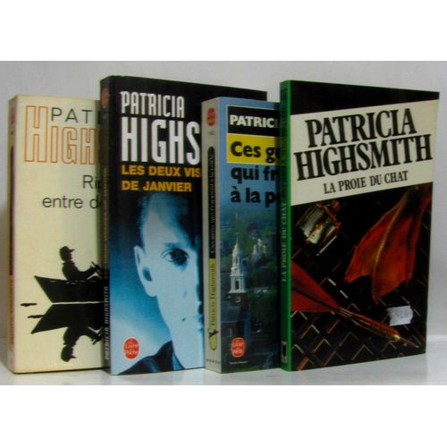 Ensemble De 4 Romans: La Proie Du Chat, Les Deux Visages De Janvier, Ces Gens Qui Frappent  La Porte, Ripley Entre Deux Eaux   de Highsmith