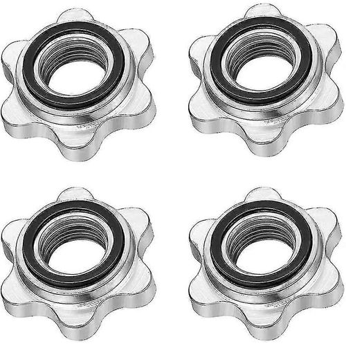 Ensemble De 4 Spinlock Dmbbell, Colliers Spinlock Standard Antidrapants De 25 Mm, Bouchons  Vis Pour Barres DHaltres, Colliers Barbell Star A
