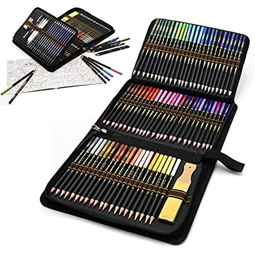 Ensemble de 96 Crayon de Couleurs Kit de Dessin Pro, Kit de Croquis