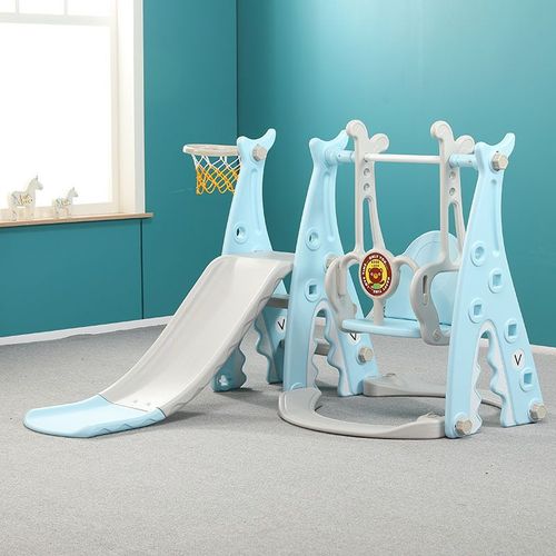 Ensemble de balançoire et toboggan 3 en 1 pour enfants Bleu Centre d