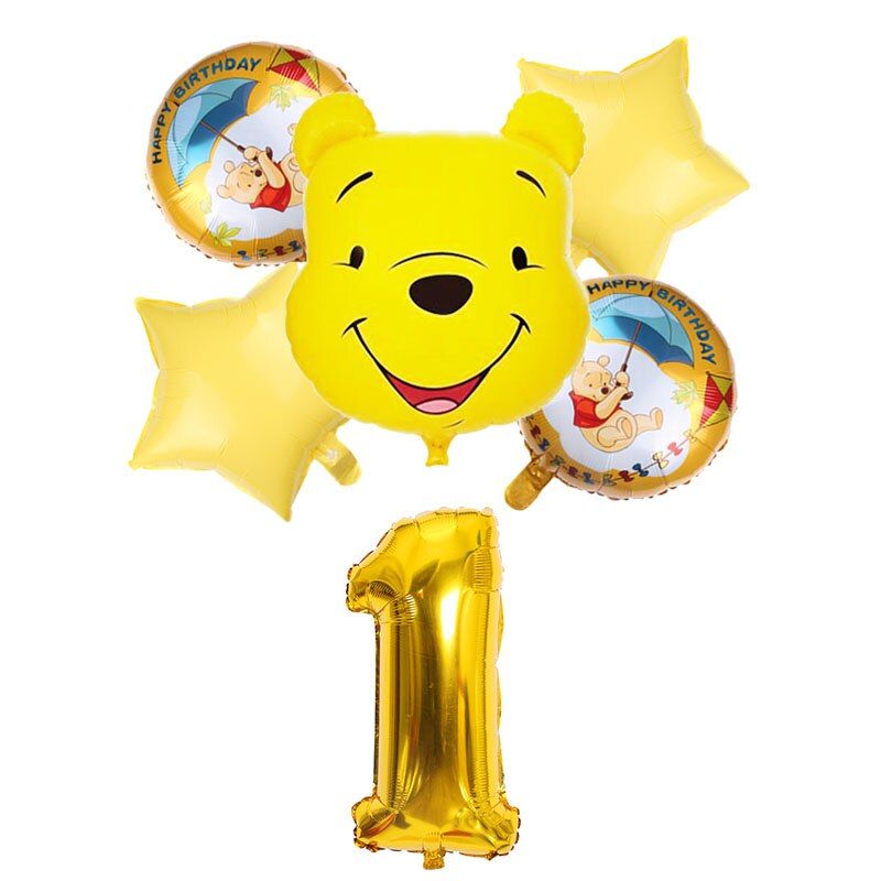 Ensemble De Ballons Jaunes Winnie L Ourson Decoration De Fete D Anniversaire Ours De Dessin Anime En Aluminium Lumineux Fournitures De Reception Cadeau Pour Bebe Jouets Set2 1 Rakuten