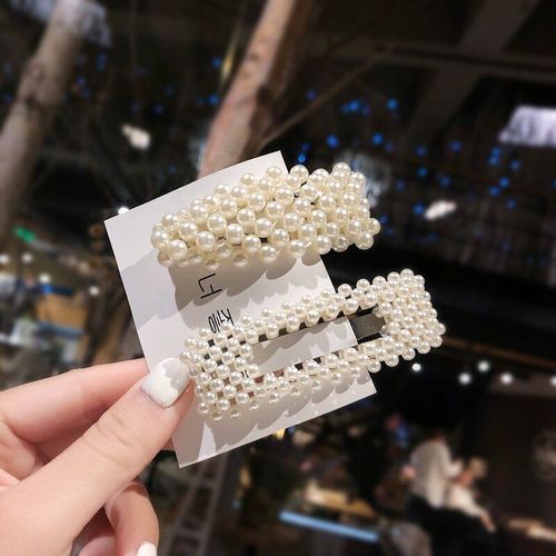 Ensemble De Barrettes  Cheveux En Perles Style Gomtrique Pour Fille, Lots De 3/4/5 Pices, Accessoire, Pinces, pingles, Accessoire De Coiffure Charmant