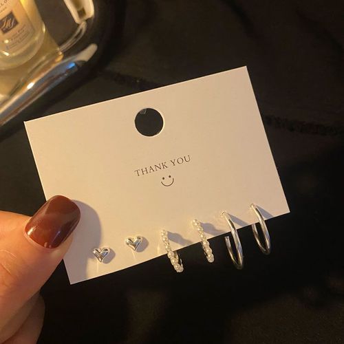 Ensemble De Boucles D'oreilles En Mtal Love Coussins Circle Dstresspour Femmes, Petits Bijoux Piercing, Pendentif Tendance, Mode Corenne, Nouveau, 2023