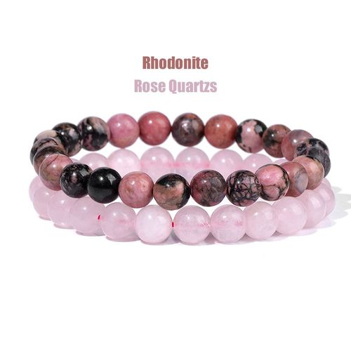 Ensemble De Bracelets En Fluorite Violette Pour Hommes, 2 Pices, Bracelet En Pierre D'amthyste Naturelle, Breloque Extensible, Bijoux Faits  La Main