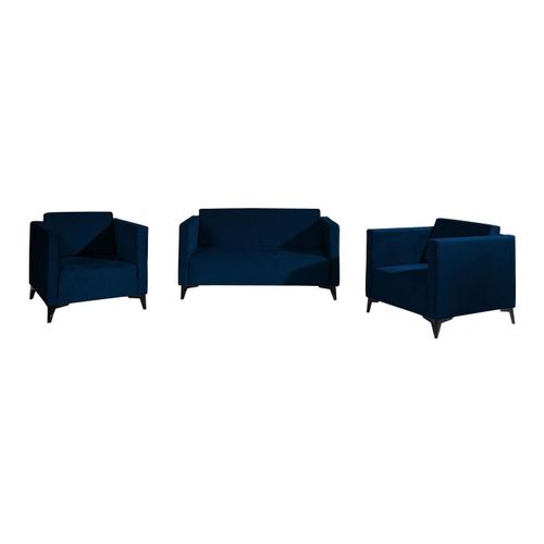 Ensemble De Canaps Virmore 103, Fonction De Couchage, Bleu
