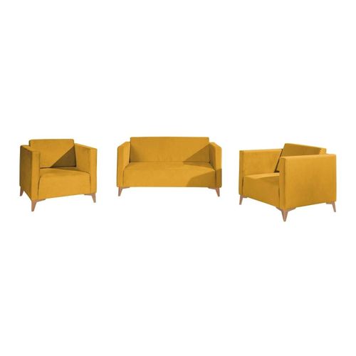 Ensemble De Canaps Virmore 103, Fonction De Couchage, Jaune