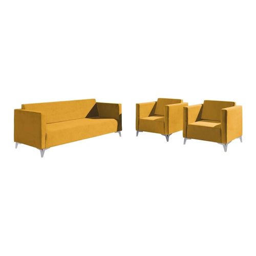 Ensemble De Canaps Virmore 104, Fonction De Couchage, Jaune