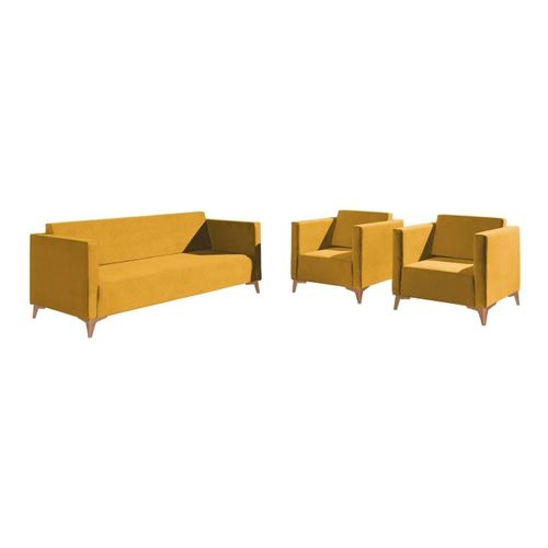Ensemble De Canaps Virmore 104, Fonction De Couchage, Jaune