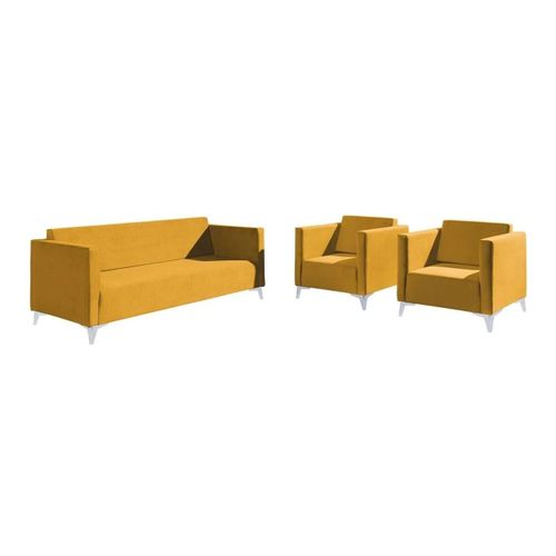 Ensemble De Canaps Virmore 104, Fonction De Couchage, Jaune