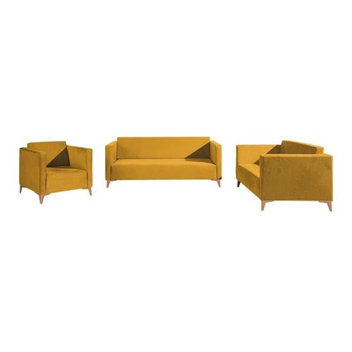 Ensemble De Canaps Virmore 105, Fonction De Couchage, Jaune