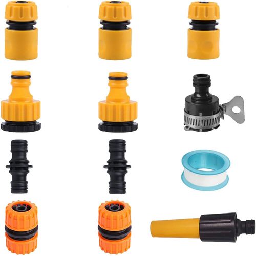 Ensemble De Connecteurs Rapides Pour Tuyau D'arrosage,Connecteur De Robinet Filet,Raccords Femelles,Raccords De Rparation,Connecteur D'arrt D'eau,Connecteur Universel,Ruban Adhsif,Buse.[U593]