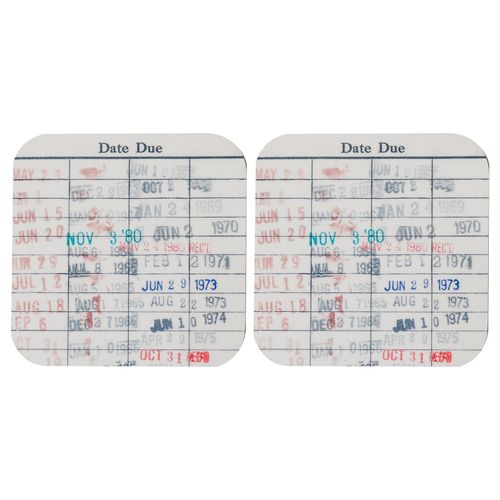 Ensemble De Dessous De Verre Pour Club De Lecture, Bibliothque Vintage, Date D'chance, Carte, Thire, Dessous De Verre Pour Tasses  Th, Assiettes  Manger, Cadeau Rtro Pour Les Amateurs De Livres, Pour Les Enseignants, Les Bibliothcaires-2 Pices