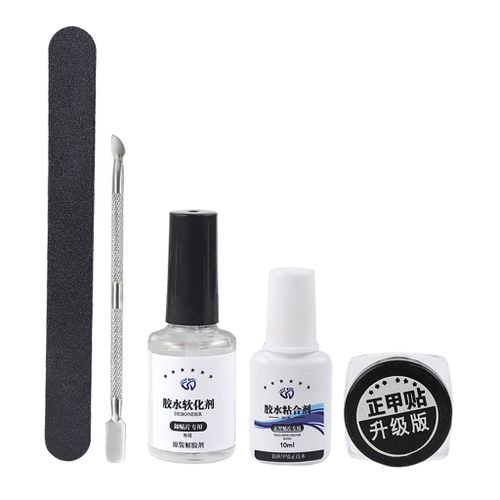 Ensemble De Faux-Ongles Incarns, Ensemble Fiable Avec Colle De Soin Des Ongles, Manucure Et Pdicure, Outils De Soins Pour La Correction Des Ongles,  Usage Domestique En Salon