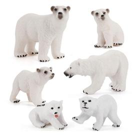 5 Pcs Mini jouet animal polaire  figurines durables pour animaux l