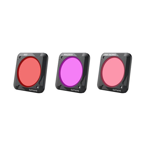 Ensemble De Filtres De Plonge Pour Dji Osmo Action2 Cpl Mcuv,Lentille Rouge,Violet Et Rose,Accessoires Pour Drone Dji Action 2 - Type 3in1 #A