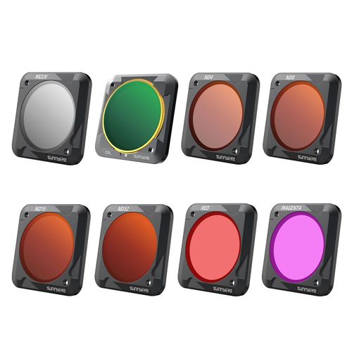 Ensemble De Filtres De Plonge Pour Dji Osmo Action2 Cpl Mcuv,Lentille Rouge,Violet Et Rose,Accessoires Pour Drone Dji Action 2 - Type 8in1