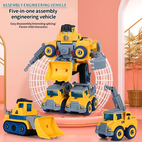 Ensemble De Grue Pour Enfants, Assemblage D'crous De Scurit Bricolage, Dmontage Et Assemblage Dformation Vhicule D'ingnierie Robot Cadeau