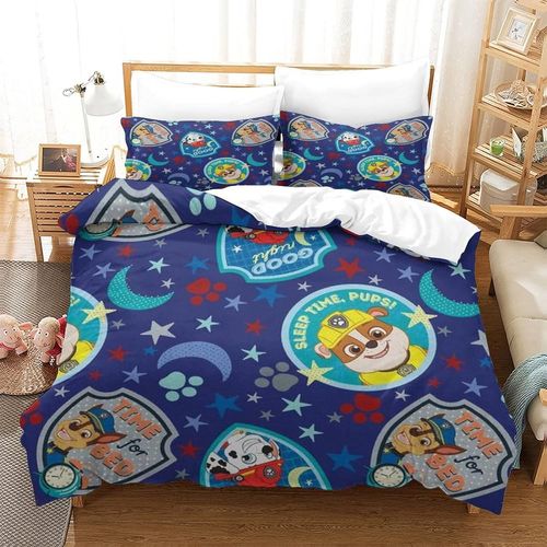 Ensemble De Housse De Couette Paw Patrol 3 PiCes, Housse De Couette ImprimE De Dessin Anim Avec Fermeture Clair Pour Filles, Parure De Lit En Microfibre Ultra Douce