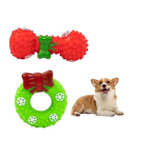 Ensemble De Jouets De Nol Grinants Pour Chien, Jouet  Mcher Festif Pour Chien  Ensemble De Jouets 1