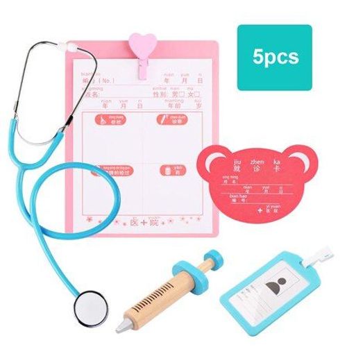 Ensemble De Jouets En Bois Pour Enfants, Jeu De Simulation De Mdecin, Outil D'Injection Durable D'Infirmire, Kit D'Outils Mdicaux De Simulation, Jouets De Mdecin Pour Enfants, Cadeau
