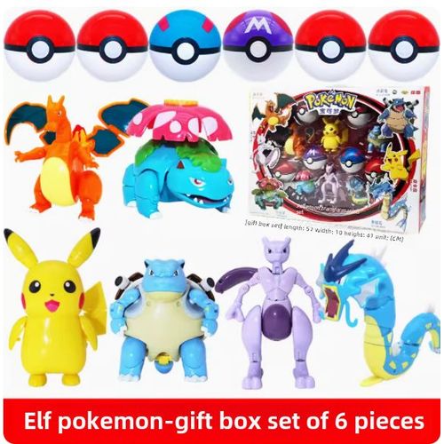 Ensemble De Jouets Transformables Pokemon Avec Pikachu Spray-Gun Donkey Kong Zigzag Marquez-Le-Pont En Bote Zc8910