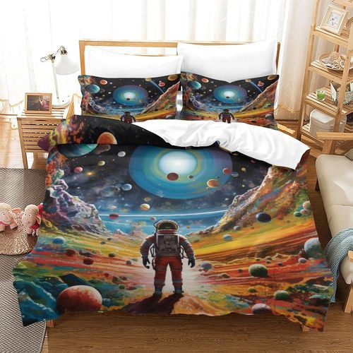 Ensemble De Literie SystMe Solaire 3d Imprim Galaxie Espace Univers Cosmique NBuleuses PlanTe DCor Univers Complet ThMe Astronomie Univers CLeste Toiles Housse De Couette