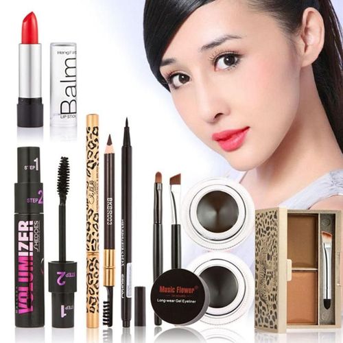 Ensemble De Maquillage Chaud 6 Pices/Ensemble Y Compris Crayon  Sourcils Crayon Eyeliner Crme Eyeliner Rouge  Lvres Poudre  Sourcils Cosmtiques Pour Cils