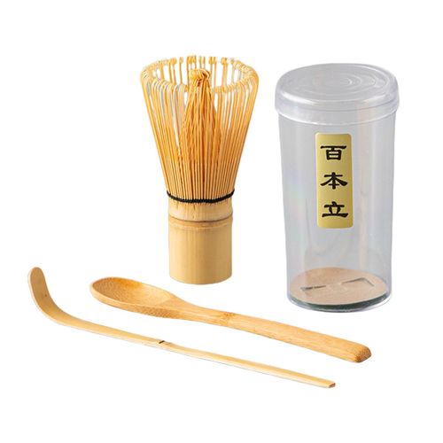 Ensemble De Matcha En Bambou Fait  La Main, Prparer Une Tasse Traditionnelle, Fouet Et Support