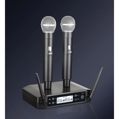 Ensemble de microphones sans fil de premire classe avec deux microphones  main UHF Nouveau pour seulement 99 euros TVA incluse par jeu sur facture.