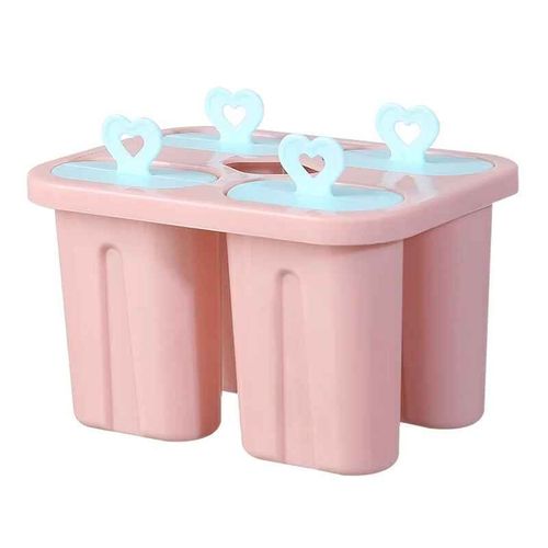 Ensemble De Moules  Crme Glace Rutilisables Avec Anciers,Kit D'outils De Machine  Glace Bricolage,4 Moules  Glace En Silicone - Type No.2