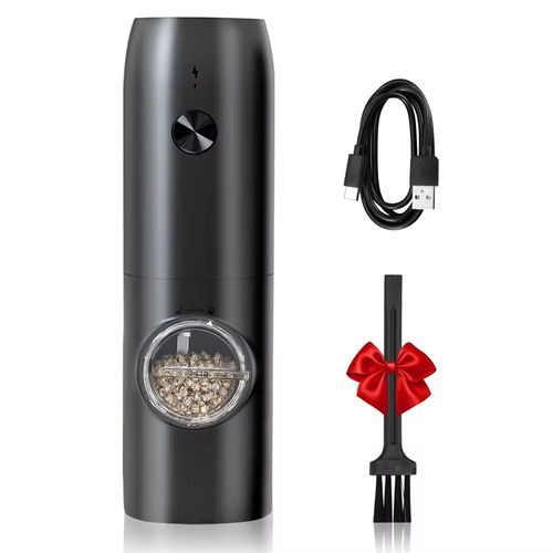 Ensemble de moulin  sel et  poivre lectrique Rechargeable,avec Base de chargement,en acier inoxydable,automatique,moulin  pices - Type ABS Rechargeable