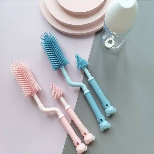 Ensemble De Nettoyage De Biberons En Silicone Pour Nouveau-N, Brosses De Nettoyage De Biberons,  Long Manche Rotatif  360 Degrs, Tasse De Ttine Pour Lait