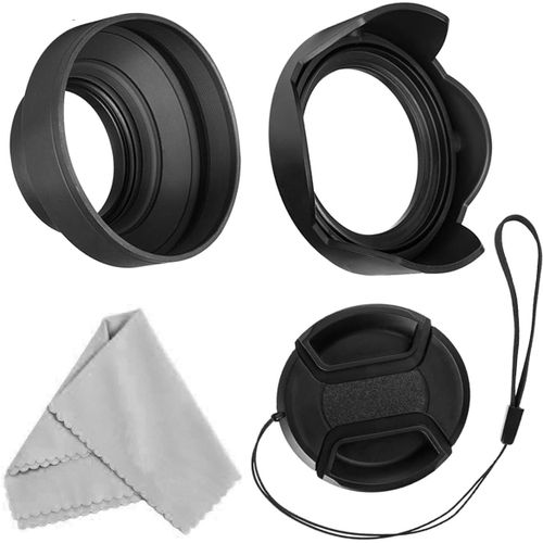 Ensemble de Pare-Soleil 58 mm pour appareils Photo Reflex numriques Canon EOS 77D 80D 90D Rebel T8i T7 T7i T6i T6s T6 SL2 SL3 avec EF-S 18-55 mm F3.5-5.6 est STM et EF-S 18-55 mm F4-5.6 ES