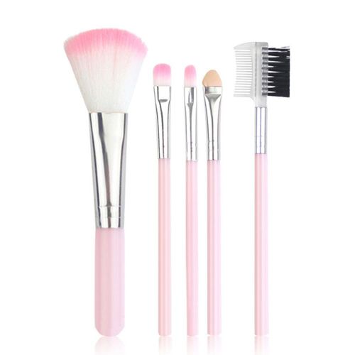 Ensemble De Pinceaux De Maquillage Pour Femmes Et Filles, 5 Pices/Ensemble, Outils, Ombre  Paupires, Poudre, Brosse  Sourcils