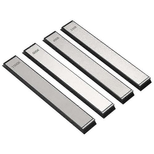 Ensemble De Plaque D'aiguisage De Diamant 4 Pcs Grit 240/400/600/1000 Pierre D'aiguiseur De Couteaux, Aiguisage De Couteau Sto