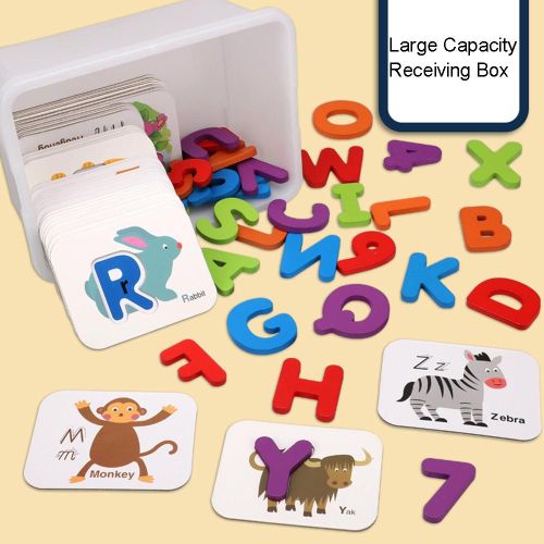 Ensemble De Puzzle En Bois Pour Bb, Jouet ducatif Prscolaire, Avec Lettres, Carte De Nombres, Alphabet, Animal, Reconnaissance, A-Z