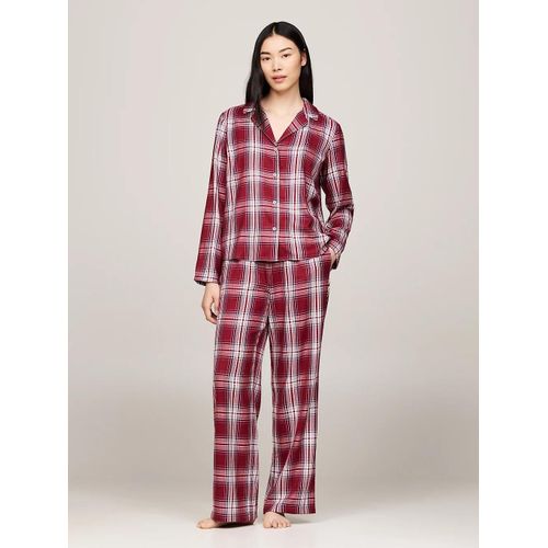 Ensemble De Pyjama Original En Flanelle Ls Flnl Shirt Pj Set (Ext.Size)/Plaid Check Deep Rouge - 2xl