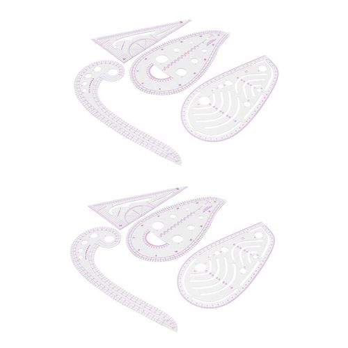 NEWMAY Stlye Sew Lot De 6 Règles Courbes Françaises En Plastique De