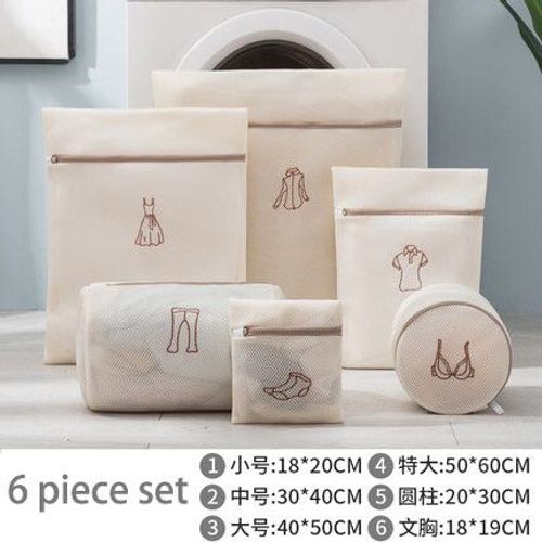 Ensemble de sacs  linge pour vtements sales,sacs de lavage pour soutien-gorge,sous-vtements,chaussettes,filet,linge,machine  laver,voyage,4 pices,6/8 pices - Type 6pcs set