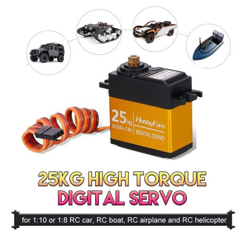 Ensemble de Servo numrique 25KG, bras Servo, couple lev, engrenage mtallique tanche pour modle de voiture RC 1/10 1/8, bateau RC, avion, hlicoptre RC