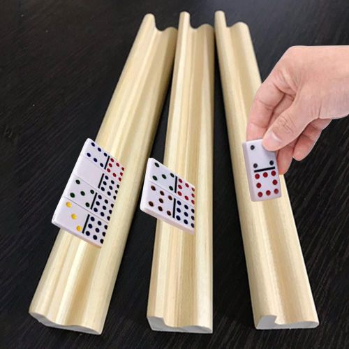 ZERONE Plateaux Domino Plateaux De Dominos En Bois, 4 Pièces, Supports