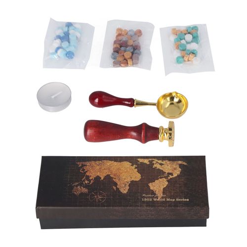 Ensemble De Tampons A Cacheter En Cire, Cuillere A Tampon Retro, Petite Cire Blanche, Peinture Au Feu, Ensemble De Cire Pour Invitations De Mariage, Cartes, Emballage Cadeau