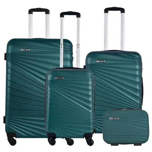 Ensemble De Valises Rigides - Wellhome - 4 Pices - Vert - Abs Recycl - Scurit  Combinaison