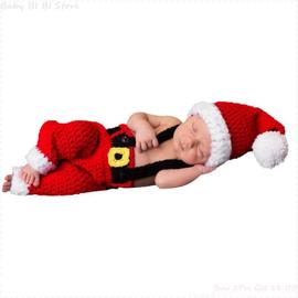 Ensemble De Vetements Tricotes Kawaii Accessoires De Photographie De Noel Pour Bebe Tenues Du Pere Noel Pantalon A Chapeau Rouge Et Blanc Pour Nouveau Ne 1 Ensemble Rakuten